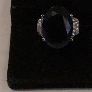Blue Sapphire Diamond Ring